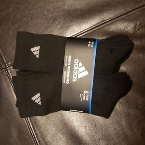 NWT Adidas 6 pack compression crew socks